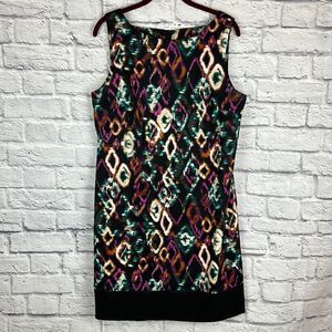 Brannan Patterned Sleeveless Dress Size 14